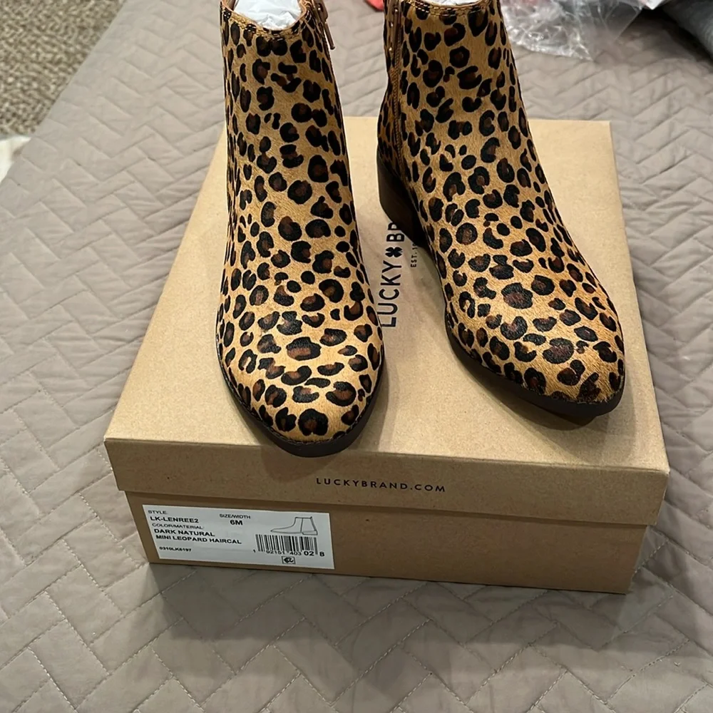 Lucky Brand Lenree2 Calf Hair Bootie / Size 6/ NIB